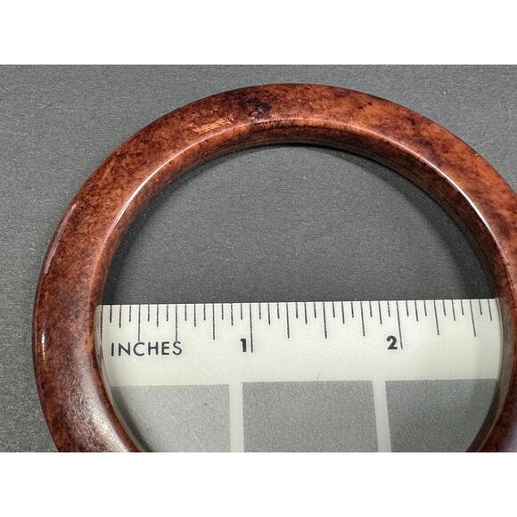 Vintage Marbled Green, Brown & Blue Plastic Bangle Bracelets - Picture 8 of 12